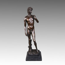 Classical Bronze Sculpture David Decoration Brass Statue Tpy-043